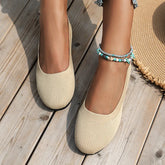 Women’s Round Toe Slip-On Knit Flats